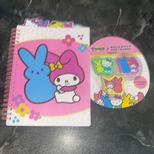 Peeps X Hello Kitty And Friends Tab Journal & Marshmallow Scented Erasers